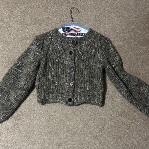 Frame Denim Textured Button-Up Cardigan - Brown